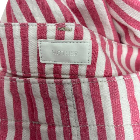 MOTHER (34) The Seafarer Hover Striped Ankle Pants Candy Striper Carpenter - Picture 11 of 11